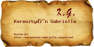 Keresztyén Gabriella névjegykártya