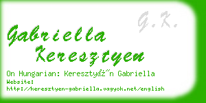 gabriella keresztyen business card